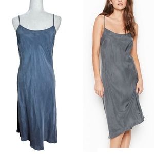 Victoria’s Secret 100% Cupro Slip Midi Dress Silver Size Medium